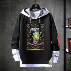 Vintage Anime JoJo Jacket Fake Hai mảnh Kujo Jotaro Sweatshirts