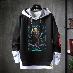 Vintage Anime JoJo Ceket Sahte İki Parçalı Kujo Jotaro Sweatshirt