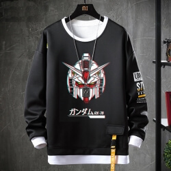 Gundam Coat Fake Two-Piece Sweatshirts