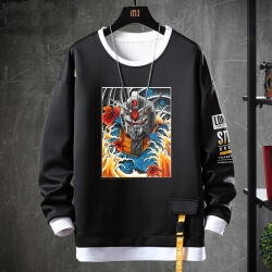 Gundam Hoodie Fake Hai mảnh Sweatshirts