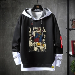 Gundam Palto Sahte İki Parçalı Sweatshirt