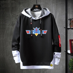 Gundam Ceket Sahte İki Parçalı Sweatshirt