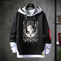 Demon Slayer Sweatshirts Anime Áo khoác đen