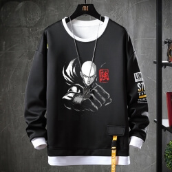 Anime One Punch Man tops faux sweatshirts deux pièces