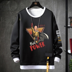 Chủ đề nóng Anime One Punch Man Jacket Fake Two-Piece Sweatshirts