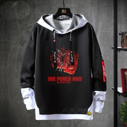 Fake Two-Piece Sweatshirts Anime One Punch Man Jacket