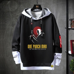 Anime One Punch Man Jacket Faux Sweatshirts deux pièces