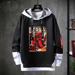 Kvalitet Jakke Vintage Anime One Punch Man Sweatshirt