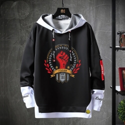 Fake Two-Piece Hoodie Japanese Anime One Punch Man Sweatshirt