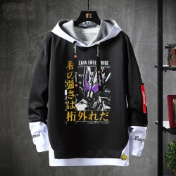 Fake Two-Piece Sweatshirt Vintage Anime Masked Rider Áo len