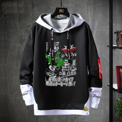 Anime Masked Rider Tops Fake Two-Piece Sweatshirts