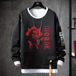 Fake Hai-Piece Sweatshirts Warcraft Hoodie Giả Hai-Piece Sweatshirts Warcraft Hoodie