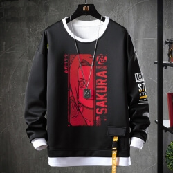 Fake Two-Piece Sweatshirts Japanese Anime Naruto Tops