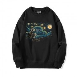 Famous Painting Sweatshirts Black Starry Sky Tops