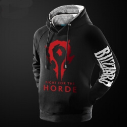 Thế giới của Warcraft Horde Logo Hoodie WOW trò chơi Sweatshirt