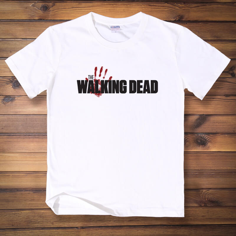 Nadruk Vormen ontbijt Team Negan T-shirt Walking Dead White Tee | WISHINY