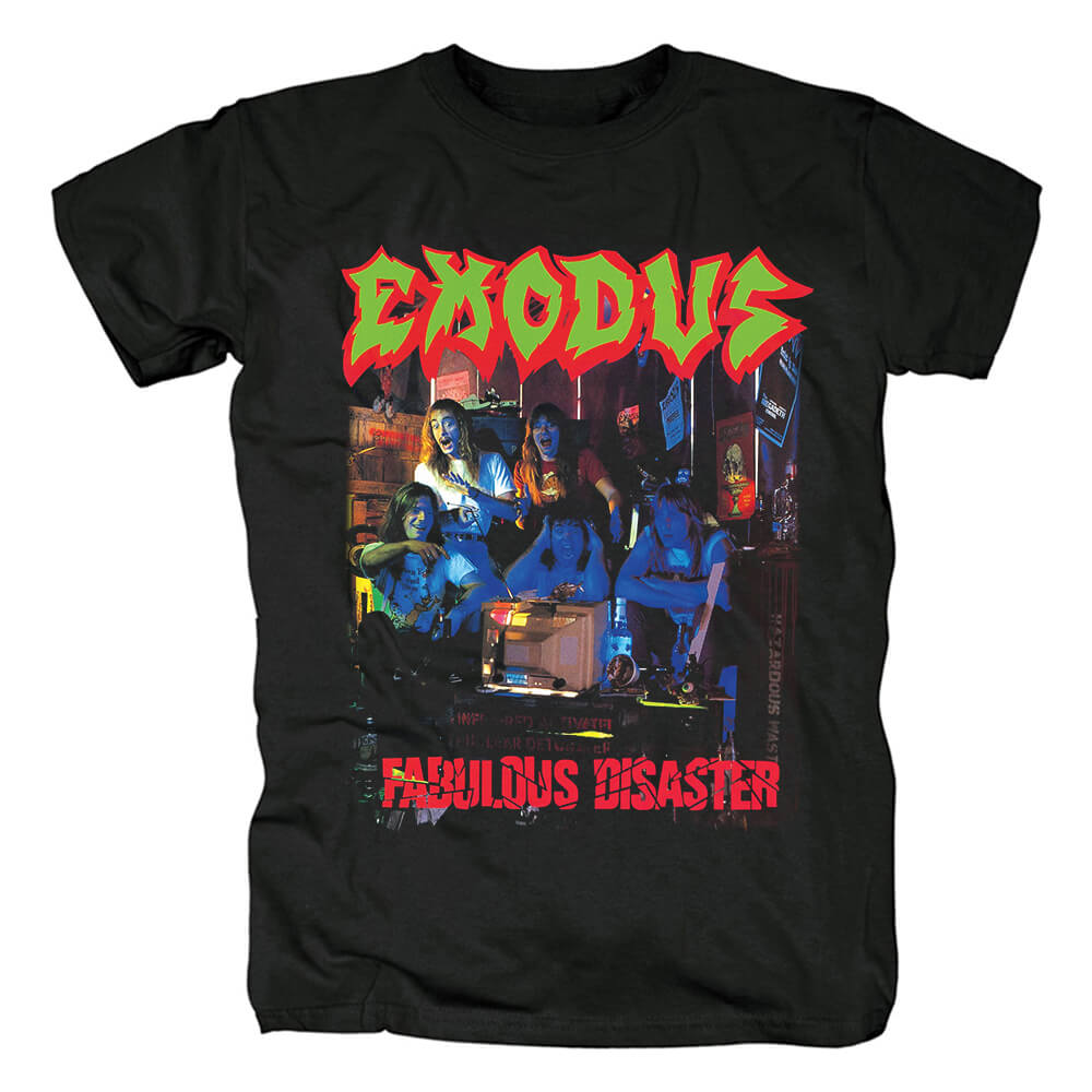 Uk Exodus Fabulous Disaster T-Shirt Metal Band Graphic Tees
