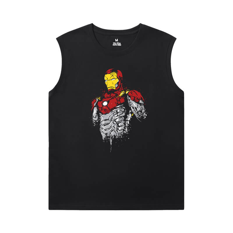 Marvel Iron Man T-Shirt The Avengers Sleeveless Crew Neck T Shirt
