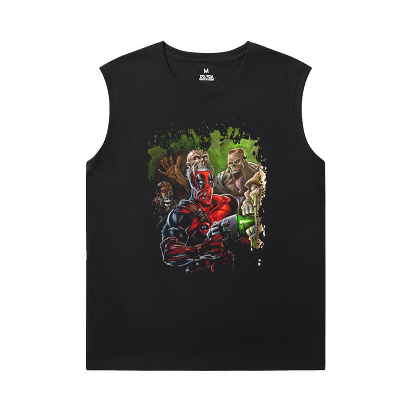 Deadpool Sleeveless Printed T Shirts Mens Marvel T-Shirts