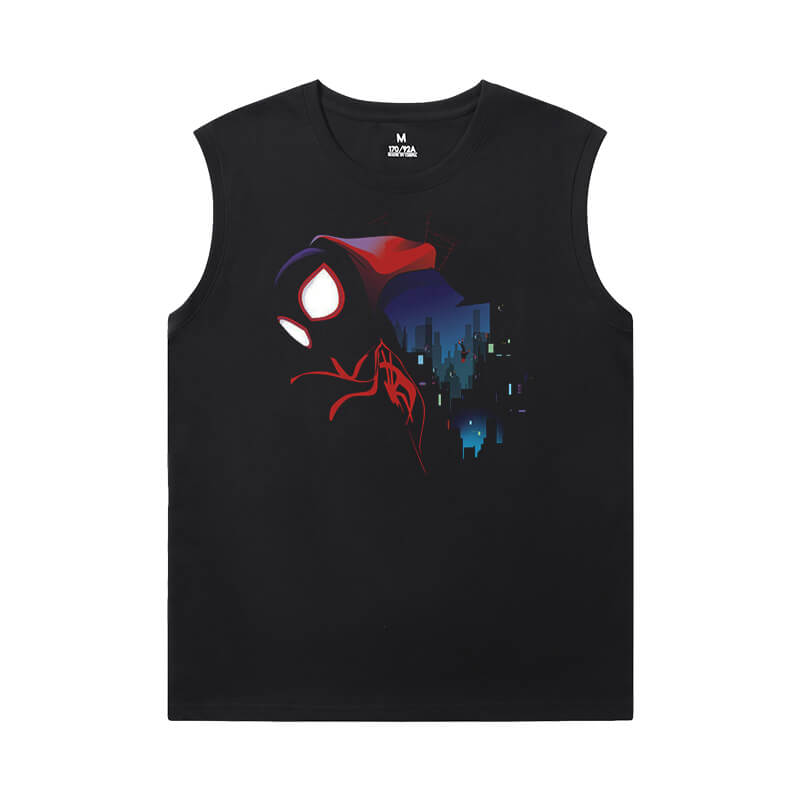Spiderman Sleeveless T Shirts For Running Marvel The Avengers Tees