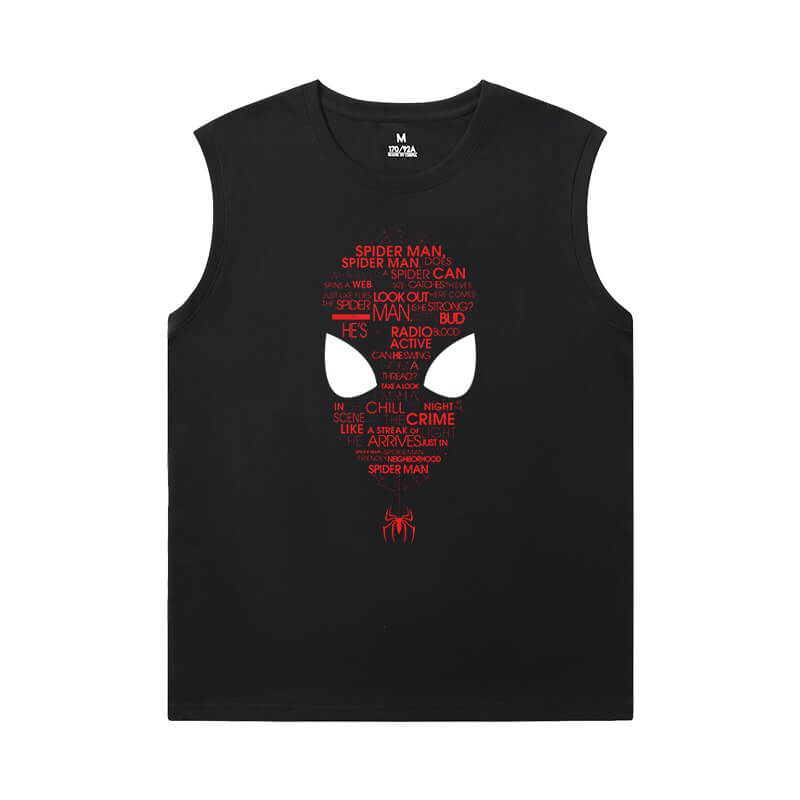 Marvel Spiderman Tee Shirt The Avengers Printed Sleeveless T Shirts For Mens