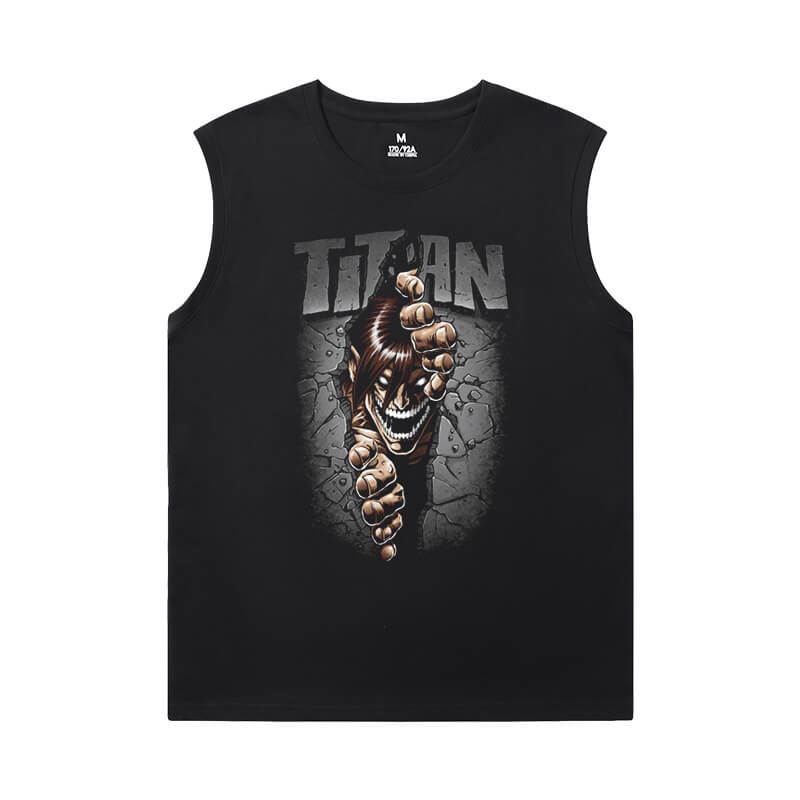 Attack on Titan Mens Oversized Sleeveless T Shirt Anime Shirt