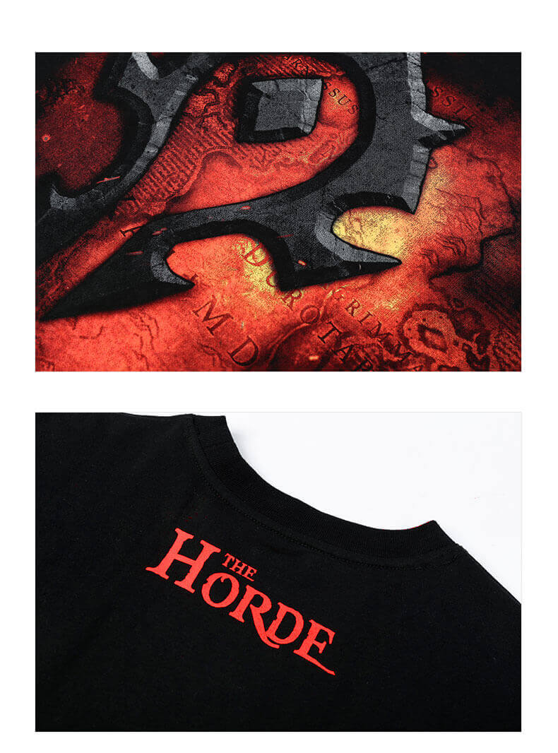 World of warcraft Horde Logo T-shirt Long Sleeve WOW Tee