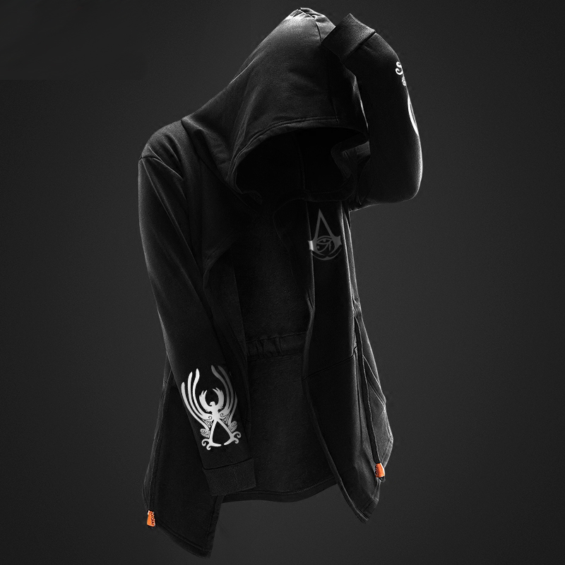 Assassin S Creed Origins Long Cosplay Sweater Black Hoodie For Men   主图3 12 